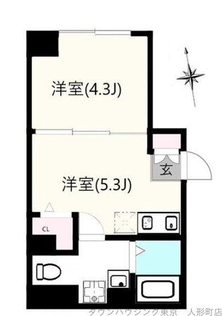 CREAL新富町の物件間取画像